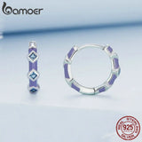 925 Silver Sea-blue Spinel Ear Clips Zirconuim Ear Buckles