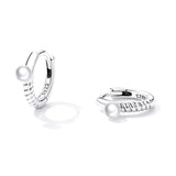 925 Silver Pearl Shell Bead Earrings for Women Wedding Jewelry