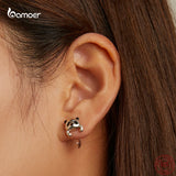 Cat Ear Studs 925 Sterling Silver Animal Panda Piercing Earrings for Women