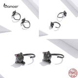Cat Ear Studs 925 Sterling Silver Animal Panda Piercing Earrings for Women