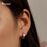 Colorful 4-Leaf Clover Earrings 925 Sterling Silver Rainbow Casual Jewelry