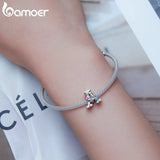 925 Silver Flower Vine A Charms Zircon Pendant Fine Jewelry