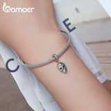 Flower Skull Charms 925 Sterling Silver Pendant Women DIY Jewelry