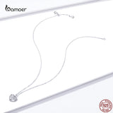 925 Silver Clear CZ Tree of Life Heart Pendant Necklace for Women