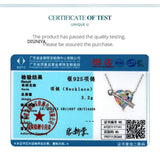 925 Silver Cupid Arrow Pendant Necklace Bling Heart Chain BSN255