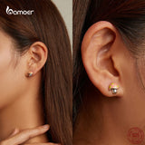 925 Silver Mushroom Stud Earrings for Women