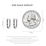 Bamoer 925 Silver Zircon U-shaped Hollow Ear Buckles Women Boho Earrings
