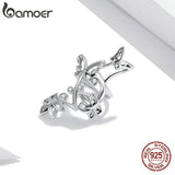 925 Silver Butterfly Vine Mono-Ear Clip for Women