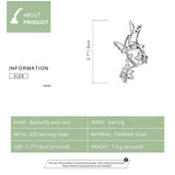 925 Silver Butterfly Vine Mono-Ear Clip for Women
