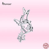 925 Silver Butterfly Vine Mono-Ear Clip for Women