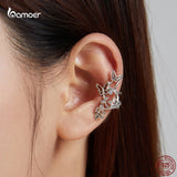 925 Silver Butterfly Vine Mono-Ear Clip for Women
