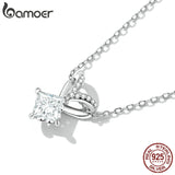 925 Silver CZ Necklace Women's Jewelry Wedding Gift