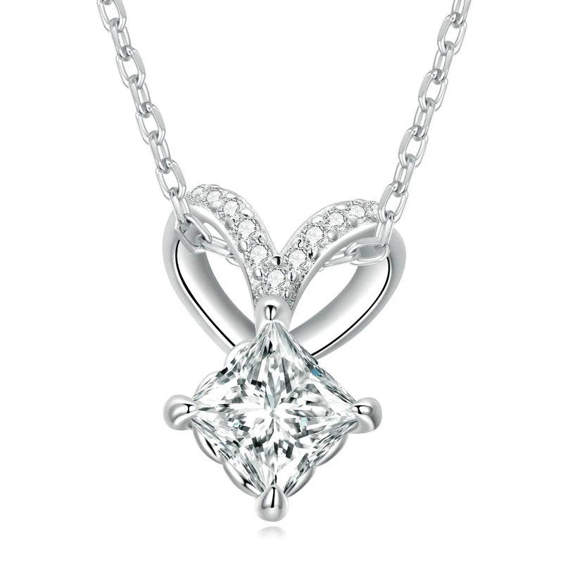 925 Silver CZ Necklace Women's Jewelry Wedding Gift