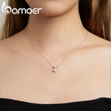 925 Silver CZ Necklace Women's Jewelry Wedding Gift