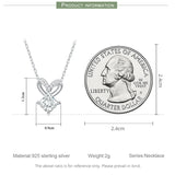 925 Silver CZ Necklace Women's Jewelry Wedding Gift
