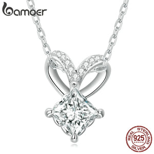 925 Silver CZ Necklace Women's Jewelry Wedding Gift