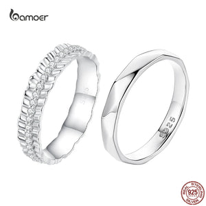 925 Silver Zircon Wedding Ring for Women Girl Anniversary Party