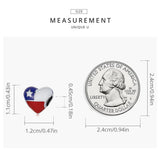925 Silver Heart Chile Flag Charm for Women Bracelet Bangle Jewelry Gift