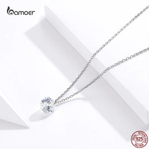 925 Silver Zircon Pendant Necklace for Women Anniversary Birthday