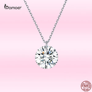 925 Silver Zircon Pendant Necklace for Women Anniversary Birthday