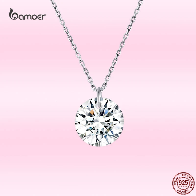 925 Silver Zircon Pendant Necklace for Women Anniversary Birthday