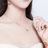 925 Silver Zircon Pendant Necklace for Women Anniversary Birthday