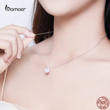 925 Silver Zircon Pendant Necklace for Women Anniversary Birthday