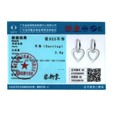 925 Silver Love Pendent Heart Earrings Women S925 Jewelry