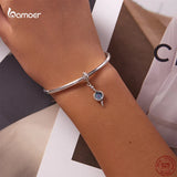 925 Silver Snake Demon Eye Charm Bead for Necklace Bracelet