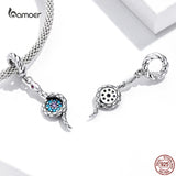 925 Silver Snake Demon Eye Charm Bead for Necklace Bracelet