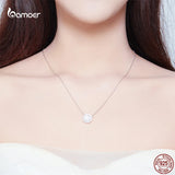 Zircon Silver Necklace 925 Sterling Silver Pendant for Women