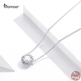 Zircon Silver Necklace 925 Sterling Silver Pendant for Women