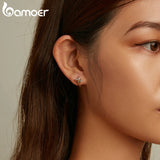 Sterling Silver Mini Bee Ear Studs for Women Spring Collection