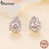 0.5CT D VVS1 Moissanite Silver Stud Earrings