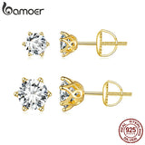 2CT D VVS1 Moissanite Stud Earrings Platinum Plated