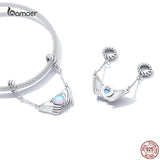 925 Sterling Silver Hands & Love Charm Bead for Bracelets