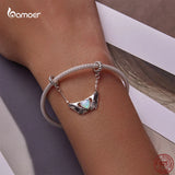 925 Sterling Silver Hands & Love Charm Bead for Bracelets