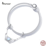 925 Sterling Silver Hands & Love Charm Bead for Bracelets
