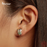 925 Silver Mini Panda Fox Ear Studs Earrings for Women