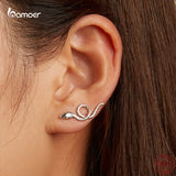 Classic Snake Ear Studs 925 Sterling Silver Vintage Earrings