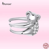 Koala Mono-Ear Cuff 925 Sterling Silver Animal Ear Clip Jewelry