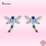 Dragonfly 925 Sterling Silver Ear Studs for Girls Pop Jewelry GAE515