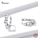 925 Silver CZ Ear Buckle Earrings Wedding Party Jewelry