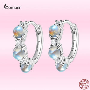 925 Silver CZ Ear Buckle Earrings Wedding Party Jewelry