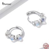 925 Silver CZ Ear Buckle Earrings Wedding Party Jewelry