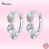 925 Silver CZ Ear Buckle Earrings Wedding Party Jewelry