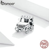 925 Silver Off-road Vehicle Charms for Women Bracelet DIY Jewelry