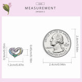 Rainbow Zirconium 925 Silver Heart Pendant for Bracelet & Bangle