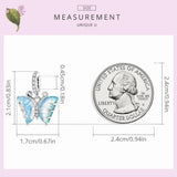 925 Sterling Zircon Butterfly Pendant for Bracelet & Bangle DIY