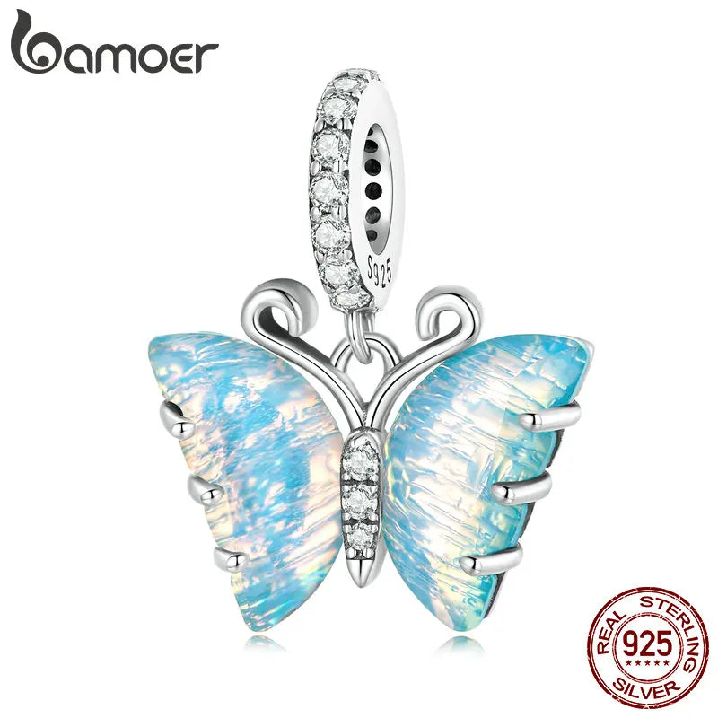 925 Sterling Zircon Butterfly Pendant for Bracelet & Bangle DIY